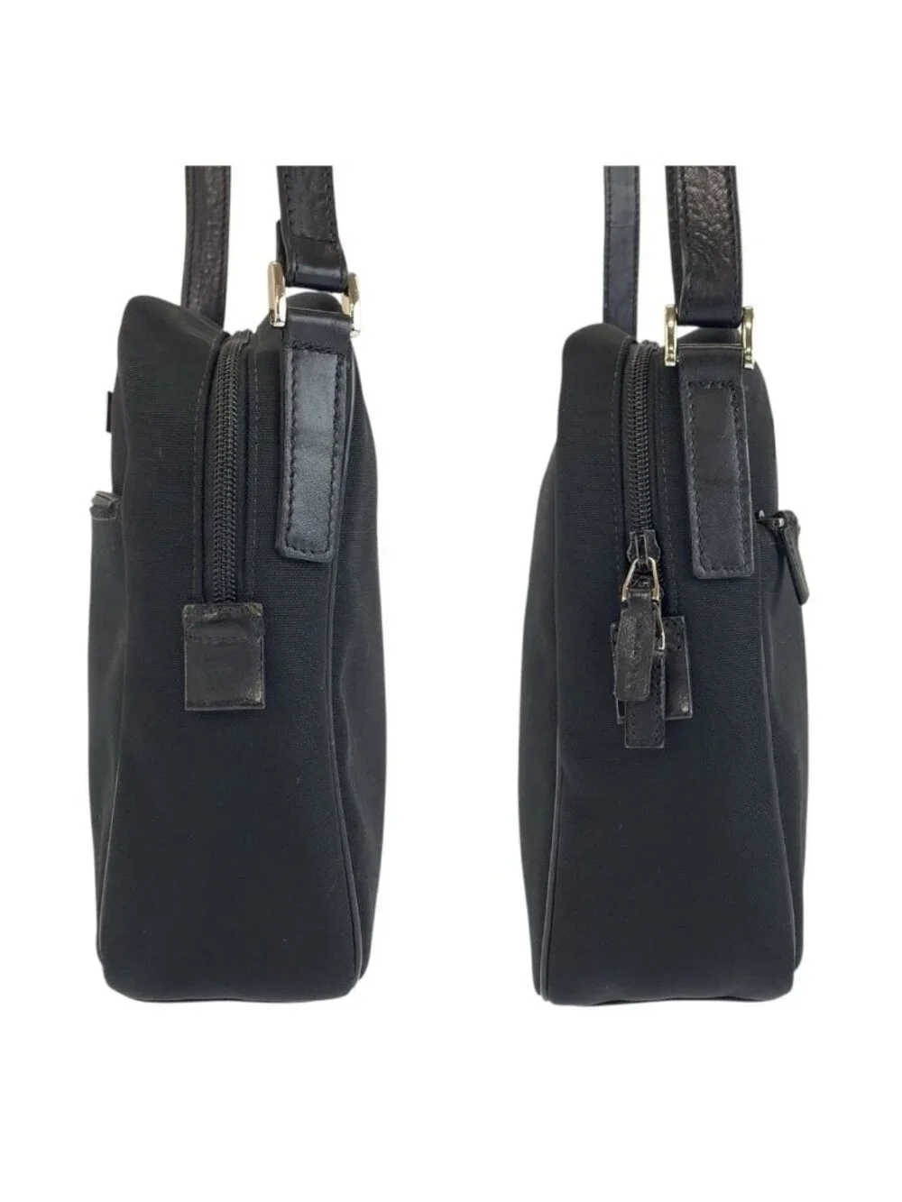 Gucci Black Silver Nylon Shoulder Bag Pochette